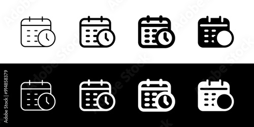 Editable vector time and date schedule icon. Part of a big icon set family. Perfect for web and app interfaces, presentations, infographics, etc