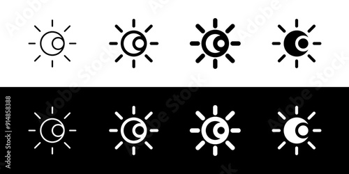 Editable vector sun and moon icon. Part of a big icon set family. Perfect for web and app interfaces, presentations, infographics, etc