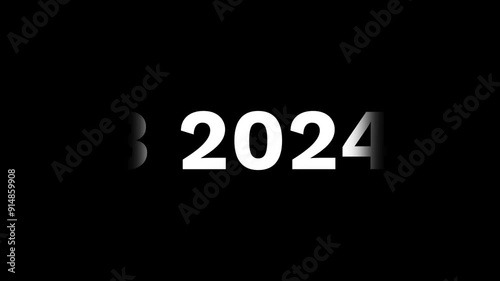 2000 to 20024 timeline animation on black background 