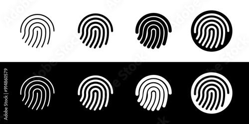 Editable vector fingerprint scan icon. Part of a big icon set family. Perfect for web and app interfaces, presentations, infographics, etc