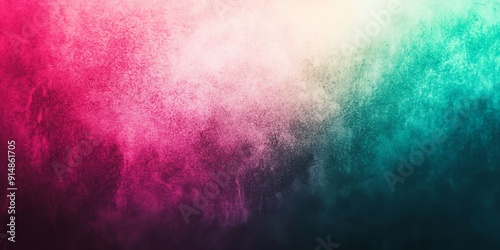 Colorful pink, yellow and turquoise gradient noisy grain background Gradient Transition.