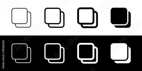 Editable vector copy duplicate layer icon. Part of a big icon set family. Perfect for web and app interfaces, presentations, infographics, etc