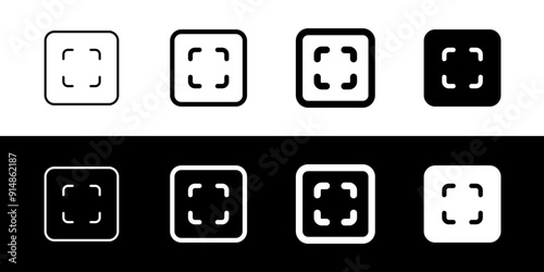 Editable vector scan select all icon. Part of a big icon set family. Perfect for web and app interfaces, presentations, infographics, etc