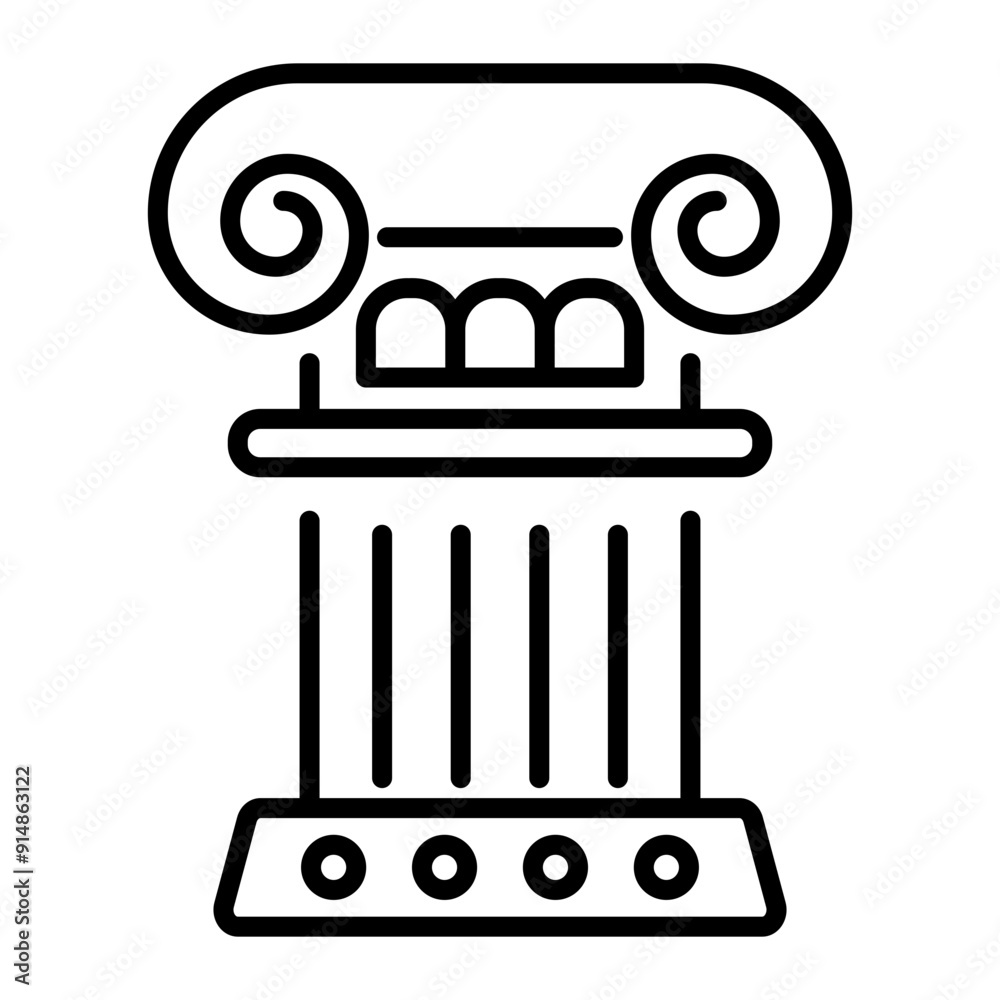 A line icon of historic art A line icon of historic art