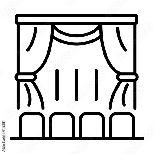 A line style icon of theatre 