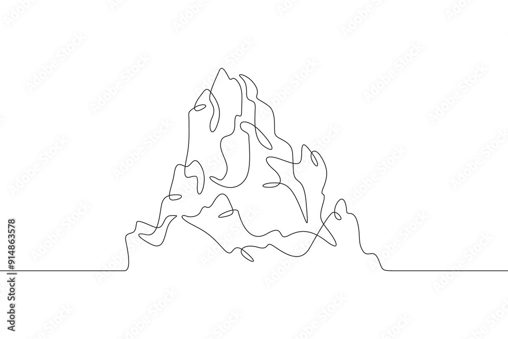 The cliff is beautiful. High rocky ledge. Mountain landscape. Rock logo ...