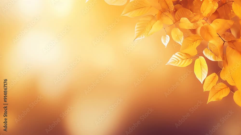 Golden autumn leaves dance in the sunlight during a tranquil afternoon in a serene park Golden autumn leaves dance in the sunlight during a tranquil afternoon in a serene park