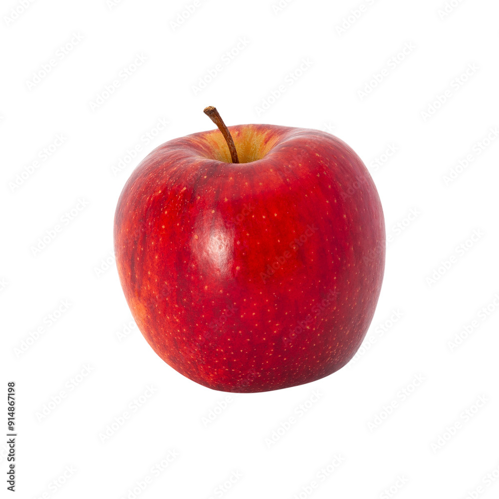Red Apple, cutout, full depth of field.