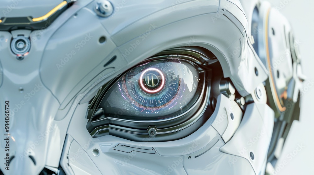 Close-up of a Futuristic Robot Eye Close-up of a Futuristic Robot Eye