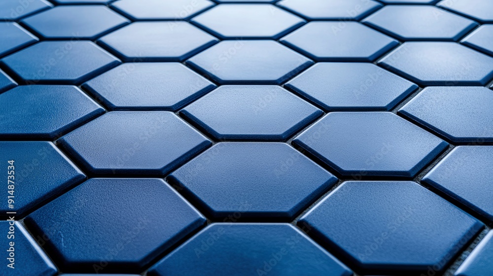 Hexagonal pattern, sleek tiles, modern design Background