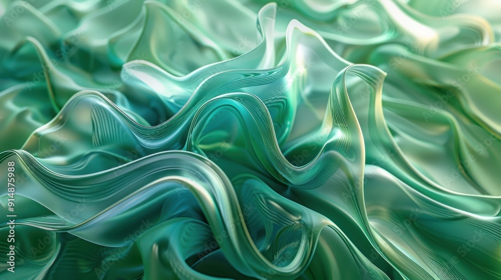 Abstract Green Fabric Texture Abstract Green Fabric Texture