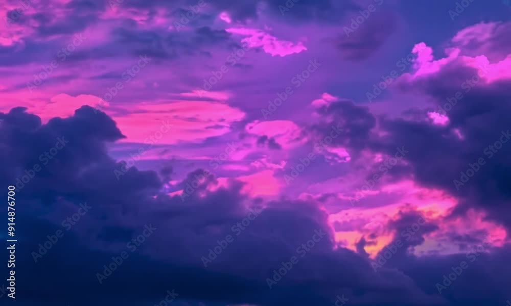 Beautiful cloud view in the rainbow color sky atmosphere in 4K footage Beautiful cloud view in the rainbow color sky atmosphere in 4K footage
