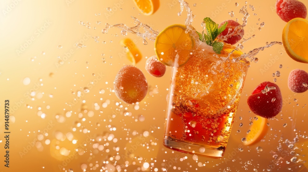 Fruity Soda Splash with Berries and Citrus Fruity Soda Splash with Berries and Citrus
