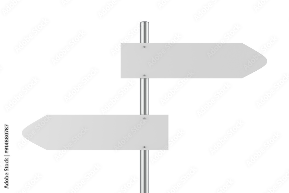 Metallic Sign Mockup Isolated On White Backgroun ISolated On White Background. 3d illustration Metallic Sign Mockup Isolated On White Backgroun ISolated On White Background. 3d illustration
