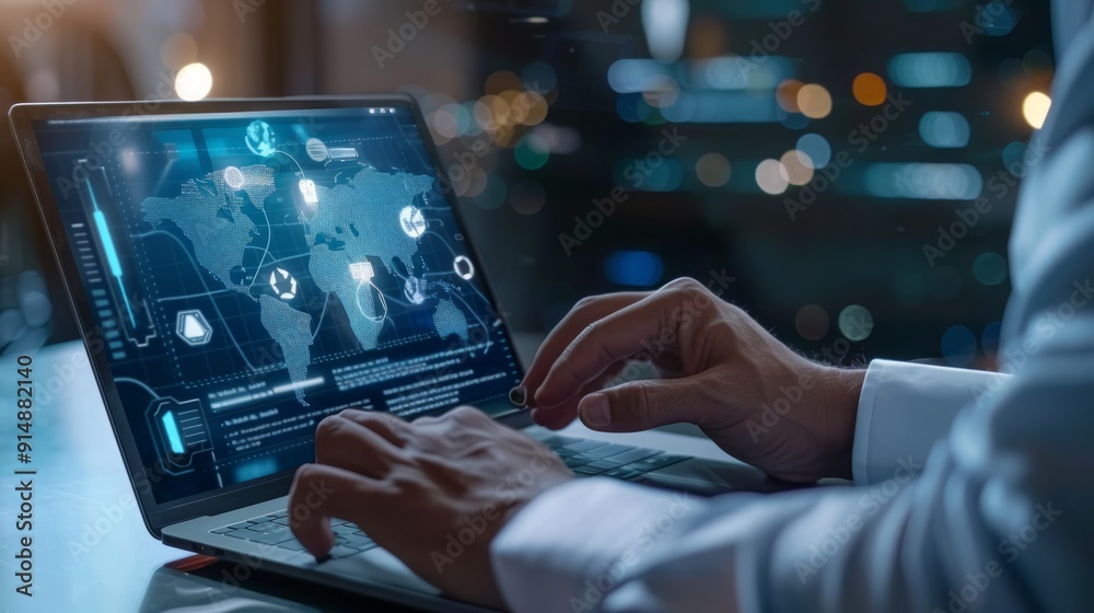 Due diligence concept. Businessman using laptop with due diligence icon on virtual screen. Due diligence concept. Businessman using laptop with due diligence icon on virtual screen.