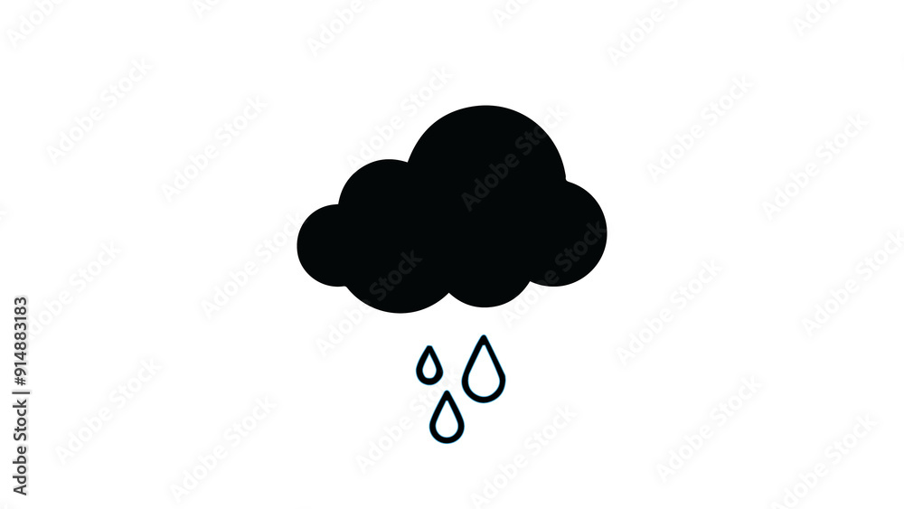 illustration of a drop of water with cloud illustration of a drop of water with cloud