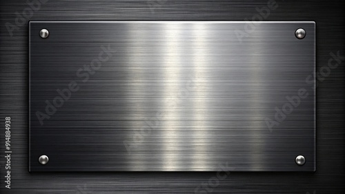 Black brushed polished metal plate with sleek and elegant texture, glossy, metallic, background, reflective, luxury, steel