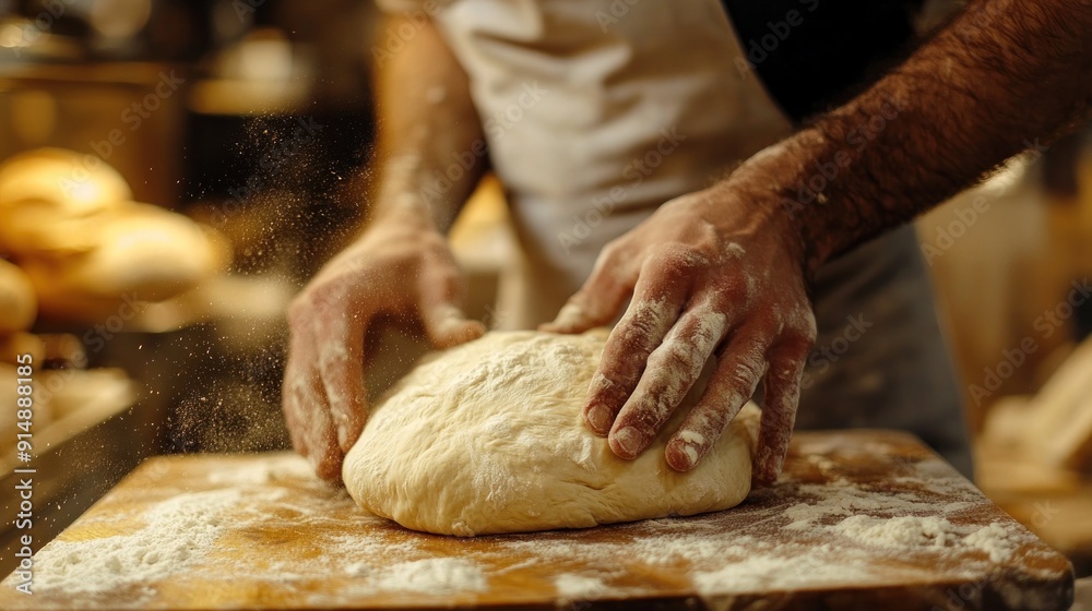 Baker Shaping Dough Baker Shaping Dough