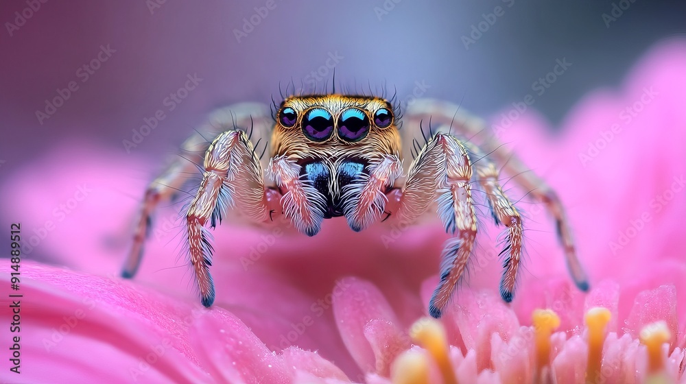 A cute jumping spider A cute jumping spider