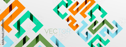 Color bend lines with shadow texture effect. Vector Illustration For Wallpaper, Banner, Background, Card, Book Illustration, landing page