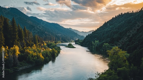 Klamath River in Northern California, USA