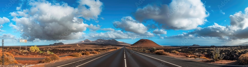 Scenic Drive Through Volcanic Landscape Scenic Drive Through Volcanic Landscape