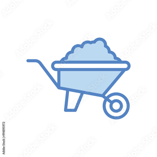 Wheelbarrow vector icon