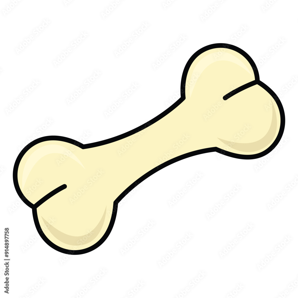Fototapeta premium Dog Bone icon isolated on white background.Vector illustrations.