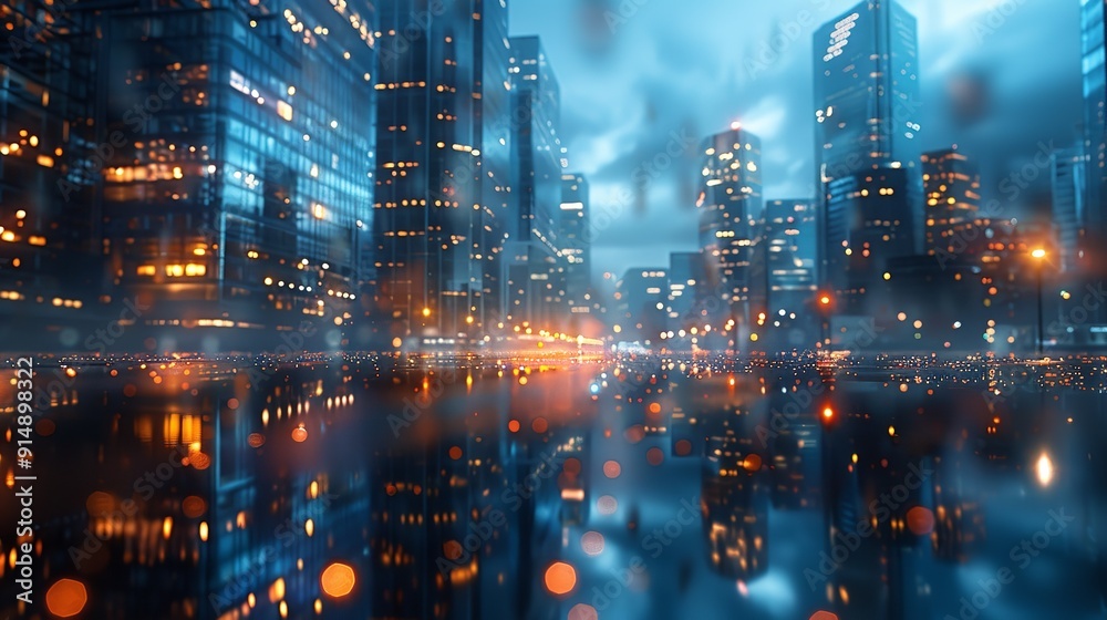 Fototapeta premium Futuristic technology art, vibrant neon lights and holographic projections in a tech-inspired banner showcase the spirit of innovation brilliantly