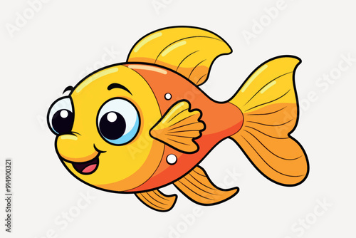 Colorful cartoon fish illustration