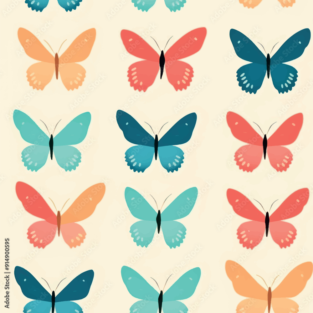 Colorful butterfly pattern design Colorful butterfly pattern design