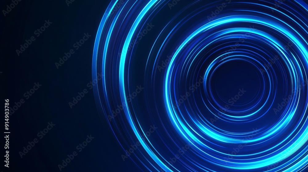 Abstract blue glowing geometric lines on a dark blue background create a modern pattern of shiny blue circle lines perfect for a futuristic technology concept on covers posters or Abstract blue glowing geometric lines on a dark blue background create a modern pattern of shiny blue circle lines perfect for a futuristic technology concept on covers posters or