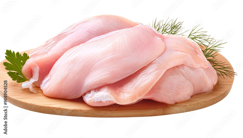 Fresh raw chicken fillets on a wooden plate, ideal for cooking and meal preparation. Perfect for healthy recipes. Fresh raw chicken fillets on a wooden plate, ideal for cooking and meal preparation. Perfect for healthy recipes.
