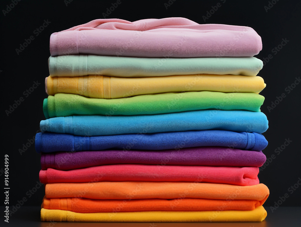 Stack of rainbow towels Stack of rainbow towels