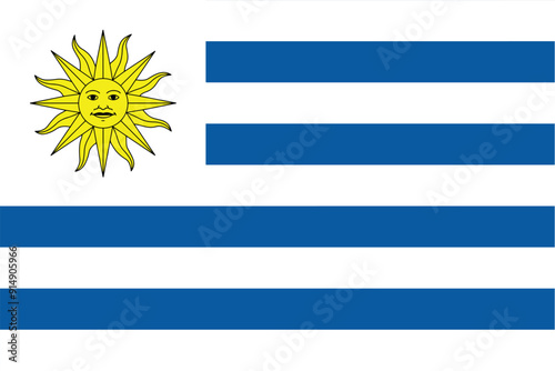 Nationall flag of Argentina. Vector illustration
 photo