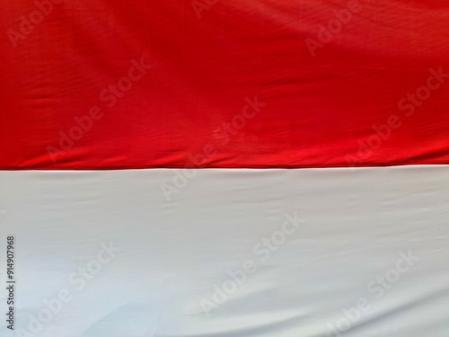 red fabric background flag of southeast asia coutry photo