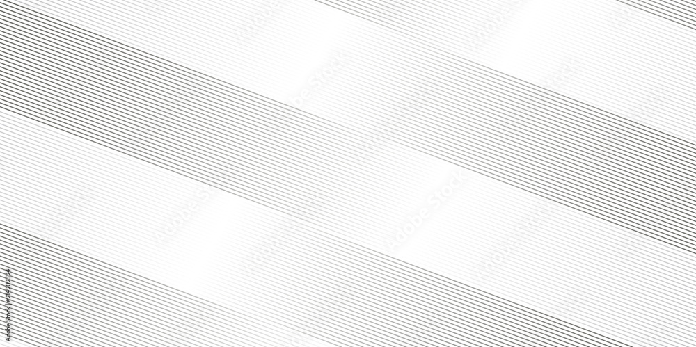 Naklejka premium Abstract thin parallel wave diagonal gray gradient line. vector slope blend striped on white background. Geometric Diagonal, oblique, slanting lines, stripes web line texture background.