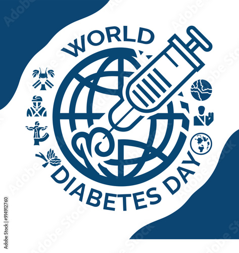 World diabetes day vector design illustration stock illustration