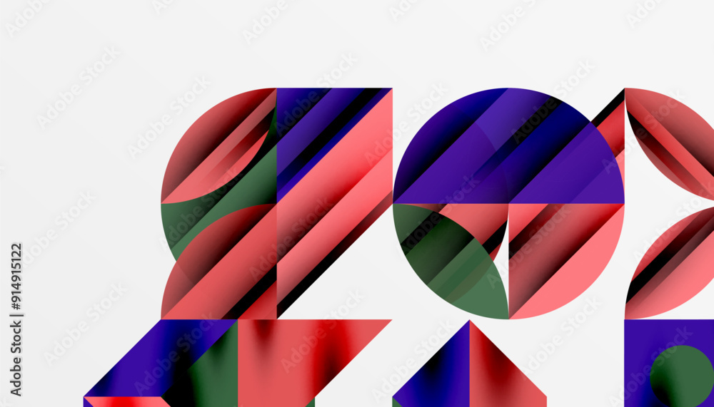 Neo memphis geometric pattern with circles, squares and lines. Pop art abstract background for covers, banners, flyers and posters and other templates