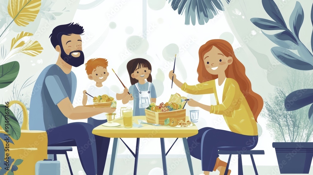 Happy Family Mealtime Happy Family Mealtime