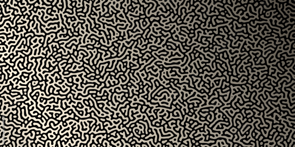 Abstract Reaction-diffusion or Turing pattern natural texture, in a coral grey gradient colour scheme. Linear design with biological shapes.Organic lines in memphis. abstract turing organic wallpaper.