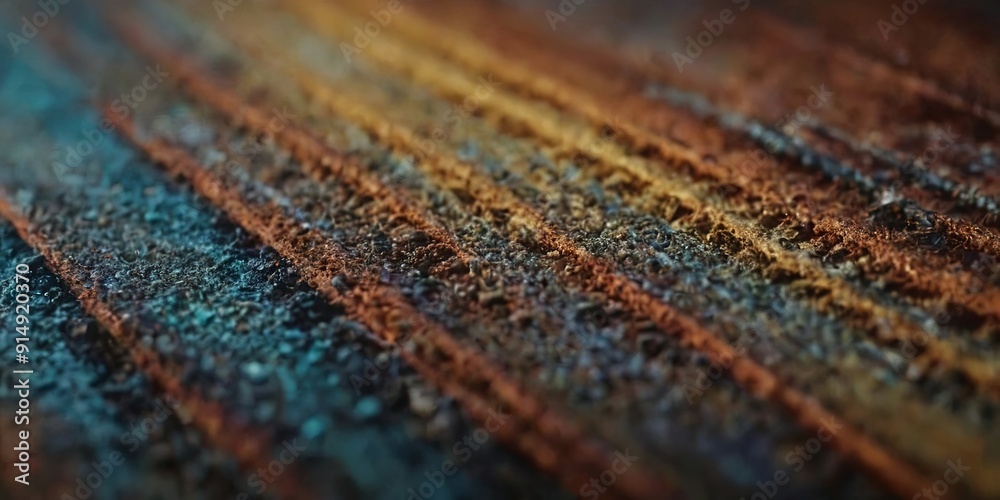 A close up of a wooden surface with a pattern of brown and blue A close up of a wooden surface with a pattern of brown and blue