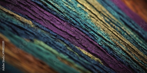 A colorful stripe of wood with a purple stripe in the middle