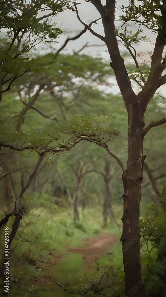 a giraffe walking through the trees in the wild a giraffe walking through the trees in the wild