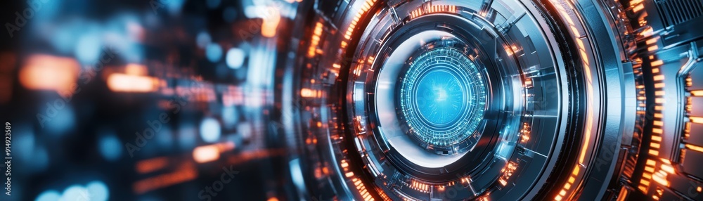 Futuristic technology background featuring a vibrant, glowing circular pattern with intricate details and a dynamic energy feel. Futuristic technology background featuring a vibrant, glowing circular pattern with intricate details and a dynamic energy feel.