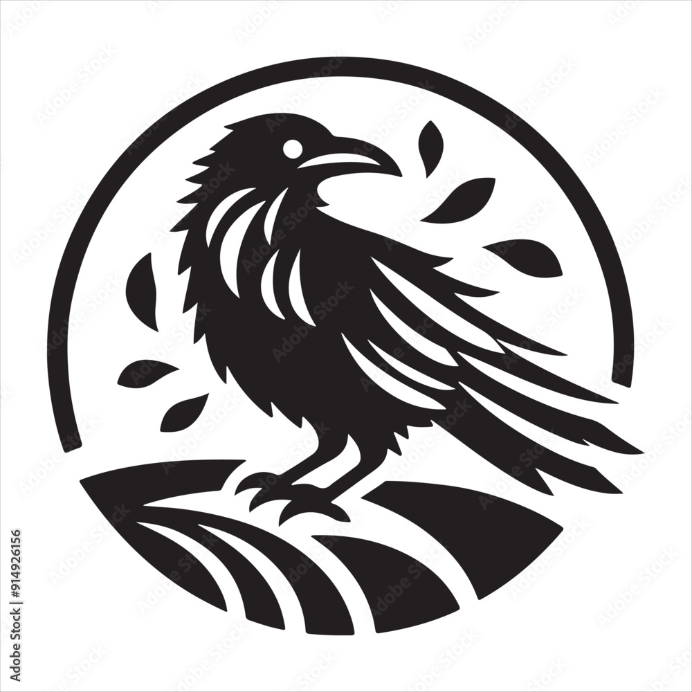 Obraz premium A Crow Vector Art Illustration
