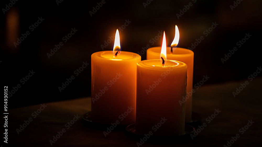 Tranquil Glow of Lit Candles Tranquil Glow of Lit Candles