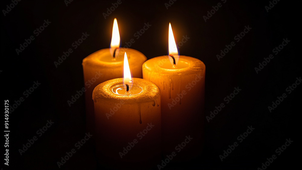 Tranquil Glow of Lit Candles Tranquil Glow of Lit Candles