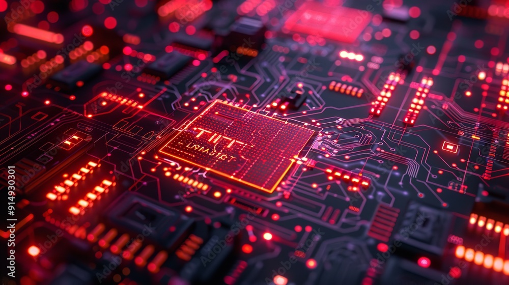 A detailed image of a glowing Bitcoin symbol integrated on an electronic circuit board, representing cryptocurrency technology. A detailed image of a glowing Bitcoin symbol integrated on an electronic circuit board, representing cryptocurrency technology.