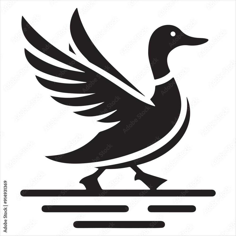 Fototapeta premium A Duck Vector Art Illustration